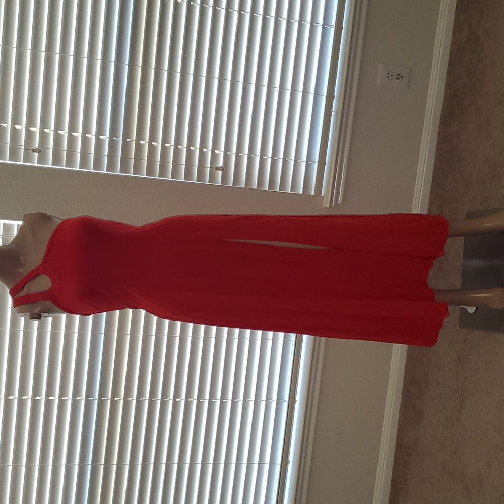 Lotus s beaded one shoulder cut out deep side slit sexy slinky midi